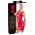 LATEX - rochie mini fără mâneci - latex roșu - 2XL