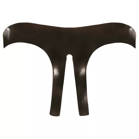 Chilot tanga de damă cu deschidere completă Late X (negru, S-L)