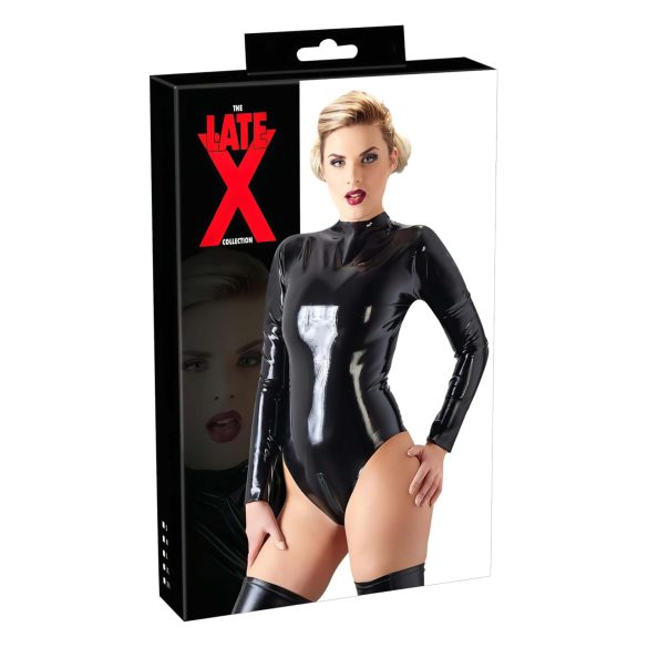 LATEX - body dama cu mânecă lungă (negru) - 2XL