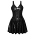 LATEX - rochie mini cu fustă cu volane (negru)
