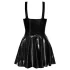 LATEX - rochie mini cu fustă cu volane (negru)