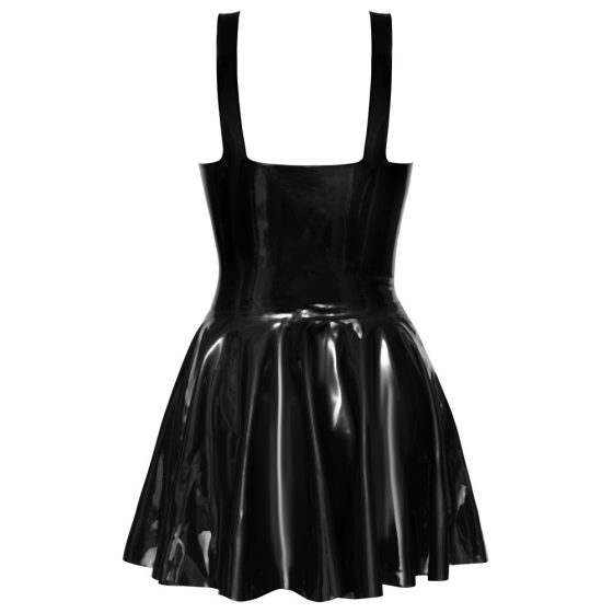 LATEX - rochie mini cu fustă încrețită (negru)