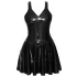 LATEX - rochie mini cu fustă cu volane (negru) - XL