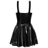 LATEX - rochie mini cu fustă cu volane (negru) - XL