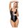 LATEX - body latex cu fermoar complet (negru)
