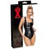 LATEX - body latex cu fermoar complet (negru) - M
