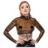 LATEX - top din latex transparent (transparent-negru) - S-L