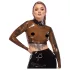 LATEX - top latex transparent - negru transparent - M
