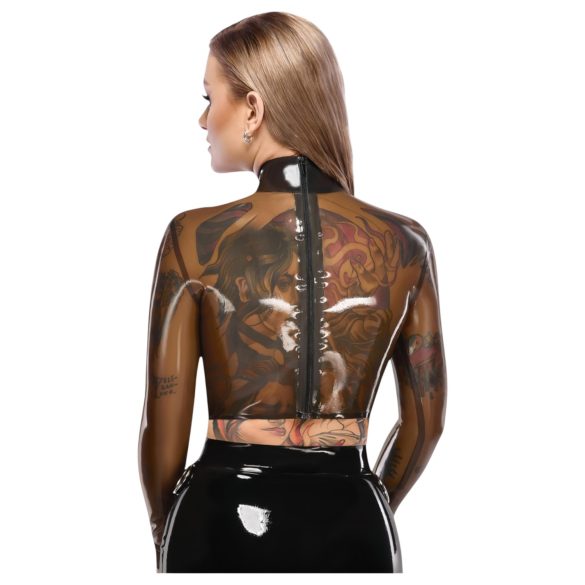 LATEX - top latex transparent - negru transparent - M