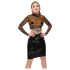 LATEX - top din latex transparent (transparent-negru) - S-L - XL