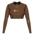 LATEX - top din latex transparent (transparent-negru) - S-L - XL