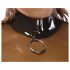 LATEX - top din latex transparent (transparent-negru) - S-L - XL