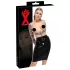 LATEX - fustă midi din latex (neagră)