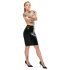 LATEX - fustă midi din latex (negru) - L