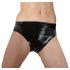 LATEX - chiloți dama cu dildo interior (negru)