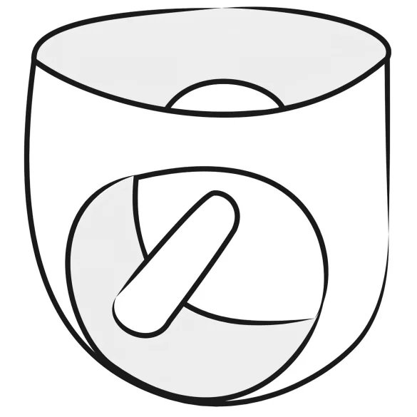 Latex - chilot masculin cu dildo anal interior pentru penis - negru - L