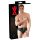 LATEX - chiloți bărbați cu dildo anal interior (negru) - XL