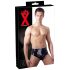 LATEX - Chilot bărbatesc cu dildo anal conic interior (negru) - XL