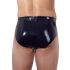 LATEX - Chilot bărbatesc cu dildo anal conic interior (negru) - XL