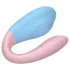 Mrow 03 - vibrator pentru cuplu, rezistent la apă, reîncărcabil - albastru-roz