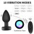 Mrow - vibrator anal luminos cu radio (negru)