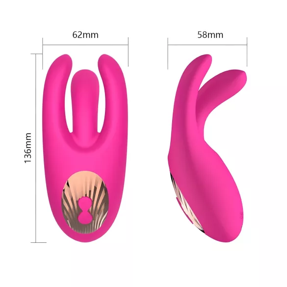 Mrow - vibratoare clitoridian cu 3 brațe - reîncărcabil - roz