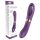Funny Me Dual - vibrator dublu 2în1 cu limbă - reîncărcabil, mov