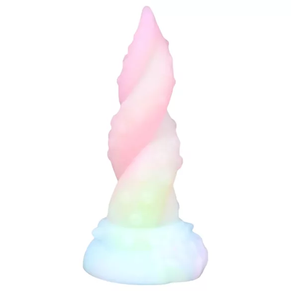 OgazR Kraken - dildo tentacul răsucit - silicon - 18 cm - curcubeu