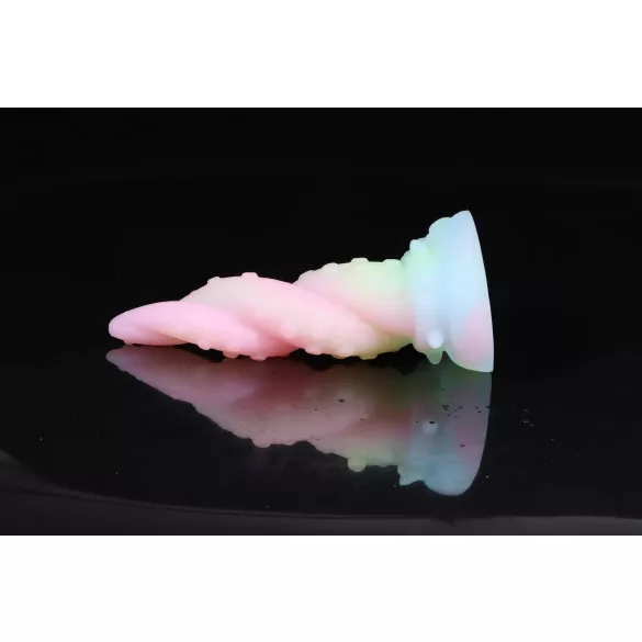 OgazR Kraken - dildo tentacul răsucit - silicon - 18 cm - curcubeu
