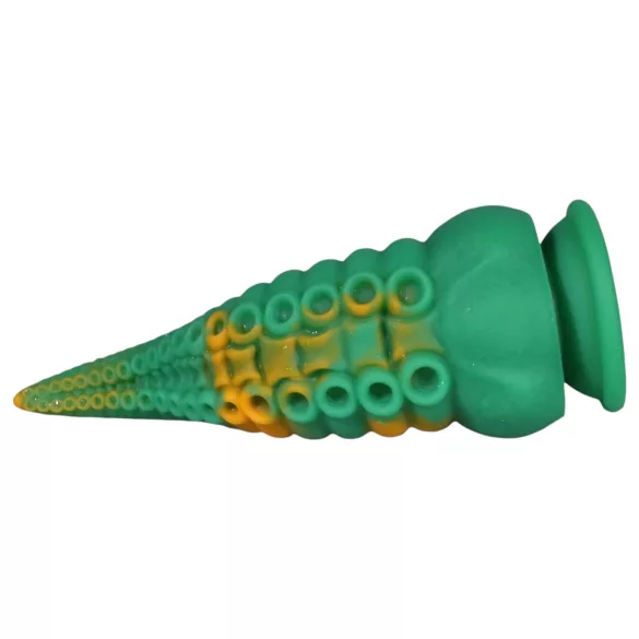 OgazR Octopuss - dildo tentacule polip - 21 cm - verde-galben