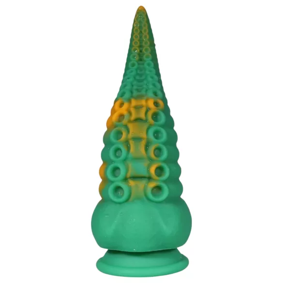 OgazR Octopuss - dildo tentacule polip - 21 cm - verde-galben