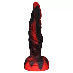 OgazR - dildo realist cu nervuri - 20 cm - roșu