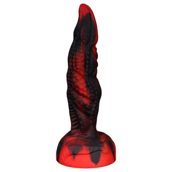 OgazR Hell Dong - dildo cu striații - 20 cm (roșu)