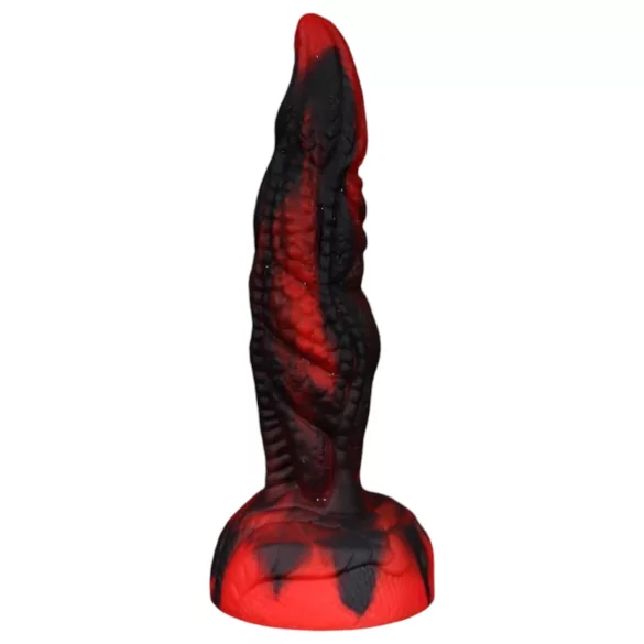 OgazR - dildo realist cu nervuri - 20 cm - roșu