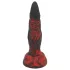 OgazR - dildo realist cu nervuri - 20 cm - roșu