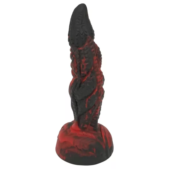 OgazR - dildo realist cu nervuri - 20 cm - roșu