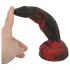 OgazR - dildo realist cu nervuri - 20 cm - roșu