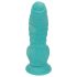 Vibrația Mării - dildou cu textură, 17 cm, albastru-alb