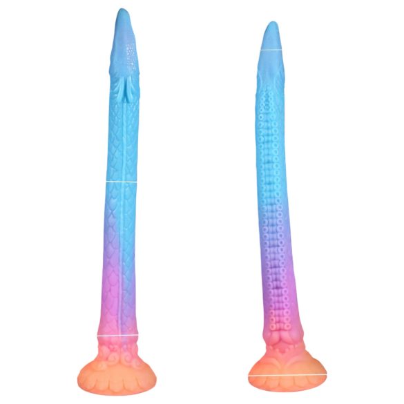 OgazR XXL Eel - dildo anal fosforescent XXL - silicon - 47 cm - roz