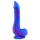 Inkipus - dildo cu testicule - silicon - 18cm - albastru-roz