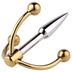   Urethralplay - dilatator uretral metalic cu ancoră - 4,5cm - argintiu