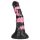 Bad Horse - dildo silicon cal, 18cm (negru-roz)