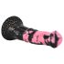 Bad Horse - dildo silicon cal, 18cm (negru-roz)