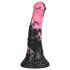 Bad Horse - dildo penis de cal din silicon - 18 cm (negru-roz)