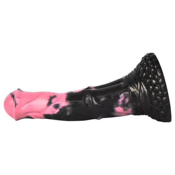 Bad Horse - dildo penis de cal din silicon - 18 cm (negru-roz)