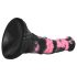 Bad Horse - dildo silicon cal, 18cm (negru-roz)