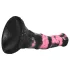 Bad Horse - dildo penis de cal din silicon - 18 cm (negru-roz)