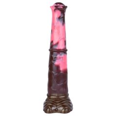 Calul Nebun - dildo silicon cal 24cm (maro-roz)