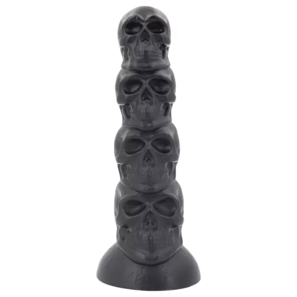 Topped Monster - dildo craniu - 22 cm (negru)