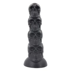 Toppedmonster - vibrator cu craniu - 22 cm (negru)